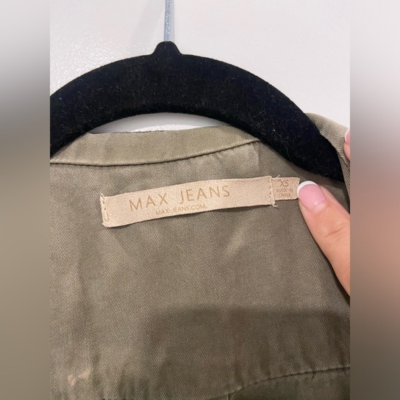 Women's Max Jeans Army/Utility Green Vest with Tie Waist Size XS - Picture 2 of 4